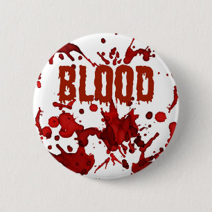 Bóton Redondo 5.08cm Impressão VERMELHO do Dia das Bruxas do sangue