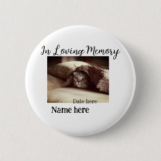 Bóton Redondo 5.08cm In loving memory memorial keepsake add pet name