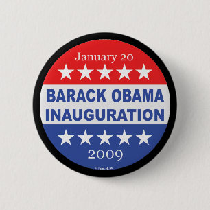 Bóton Redondo 5.08cm Inauguração de Barack Obama