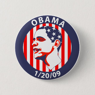 Bóton Redondo 5.08cm Inauguração de Obama