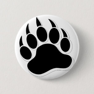 Bóton Redondo 5.08cm Incrível garra de urso gay em preto e branco com e