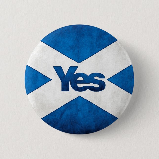 Bóton Redondo 5.08cm Independência escocesa - de Saltire crachá sim (Frente)