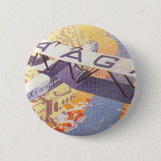 Bóton Redondo 5.08cm Índia por Imperial Airways (Frente)