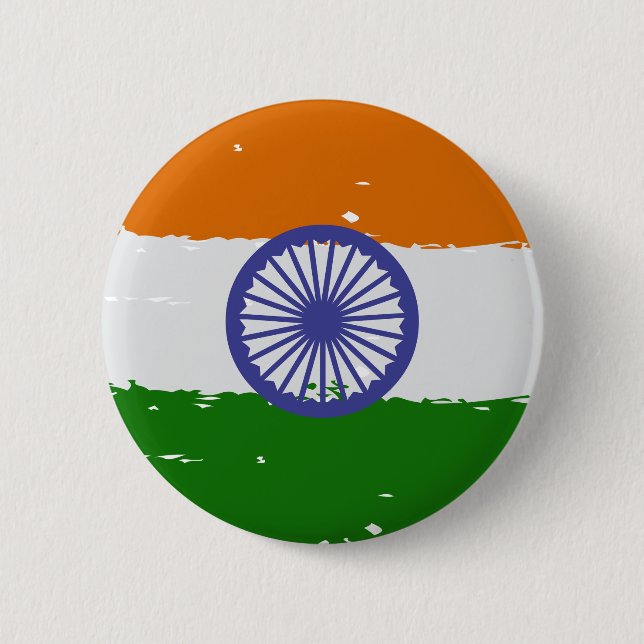 Bóton Redondo 5.08cm INDIAN FLAG com efeito de pincel (Frente)