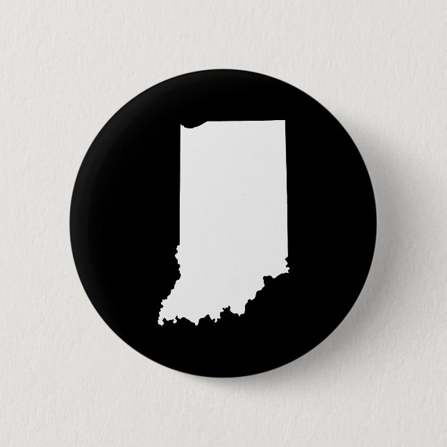 Bóton Redondo 5.08cm Indiana em Preto e Branco (Frente)