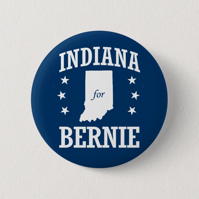 BÓTON REDONDO 5.08CM INDIANA PARA BERNIE SANDERS (Frente)