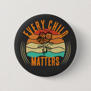 Bóton Redondo 5.08cm Indígenas do Dia Laranja Americano