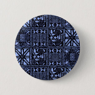 Bóton Redondo 5.08cm Indigo Batik Quilt - Azul