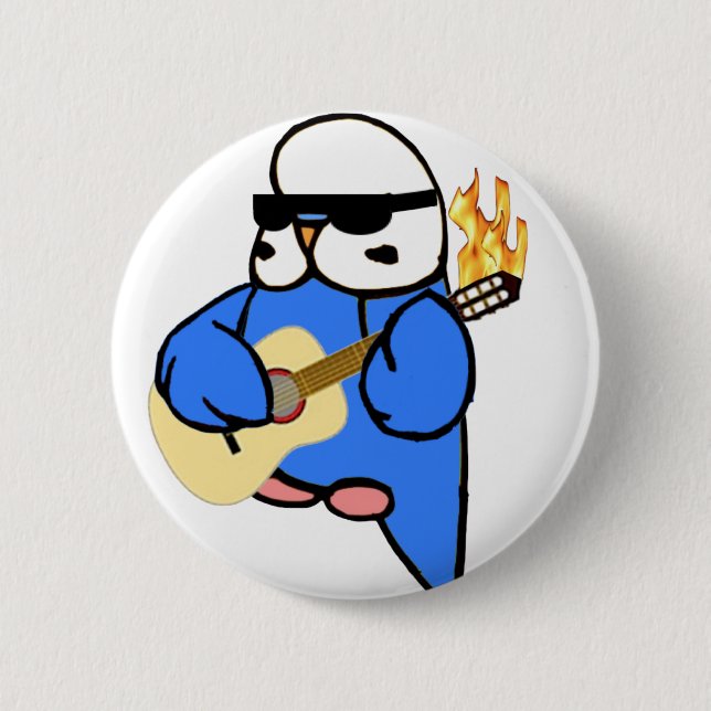 Bóton Redondo 5.08cm Inglês Budgie desconectado (Frente)