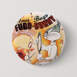 Bóton Redondo 5.08cm INSETOS BUNNY™ e ELMER FUDD™ Musical
