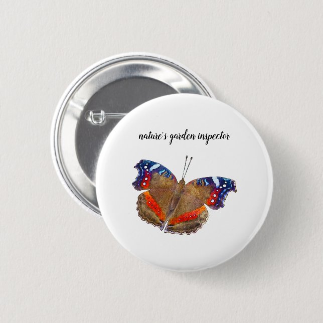 Bóton Redondo 5.08cm Inspetor de jardins da natureza (Frente & Verso)