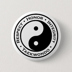 Bóton Redondo 5.08cm Integridade Taekwondo da honra do respeito
