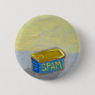 Bóton Redondo 5.08cm Intitulado: Spam e ovos - galinha da arte do