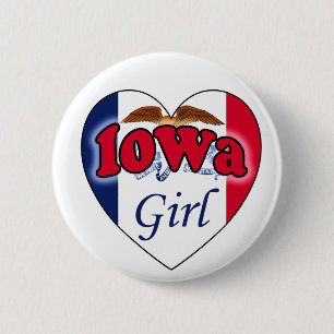 Bóton Redondo 5.08cm Iowa Girl