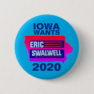 Bóton Redondo 5.08cm Iowa quer Eric Swalwell