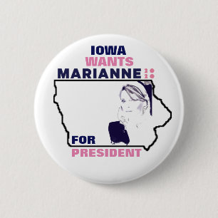 Bóton Redondo 5.08cm Iowa quer Marianne Williamson 2020
