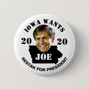 Bóton Redondo 5.08cm Iowa quer o presidente de Joe Sestak em 2020