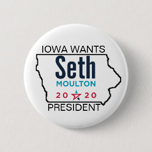 Bóton Redondo 5.08cm Iowa quer Seth Moulton 2020