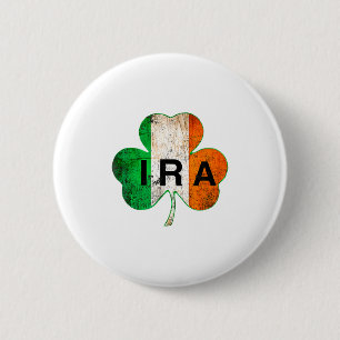 Bóton Redondo 5.08cm Ira Irlandês Sorte Shamrock Dia de São Patrício Ir