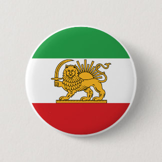 Bóton Redondo 5.08cm Iranian Lion and Sun Historic Flag Emblem