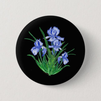 Bóton Redondo 5.08cm Íris azul no preto
