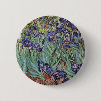 Bóton Redondo 5.08cm Íris de Van Gogh Pintura Impressionista
