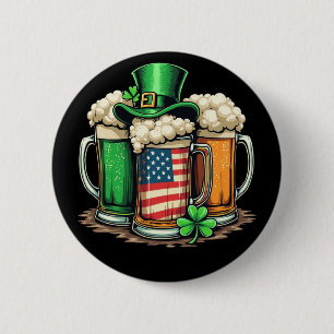Bóton Redondo 5.08cm Irish Beer Ireland - Partido do Bebendo Dia de São