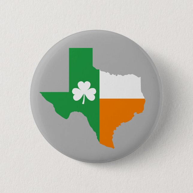 Bóton Redondo 5.08cm Irish Flag of Texas (Frente)