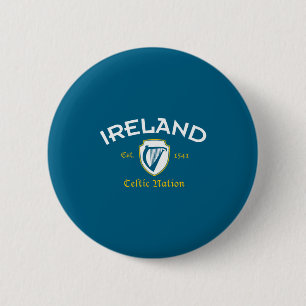 Bóton Redondo 5.08cm Irlanda Nação Celta Estabelecida 1541