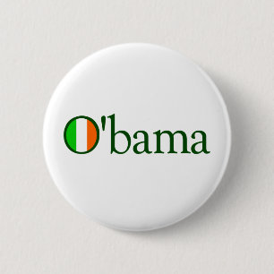 Bóton Redondo 5.08cm Irlandês de Obama