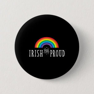 Bóton Redondo 5.08cm Irlandês E Orgulhoso Gay Orgulho Arco-Íris Irlandê
