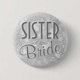 Bóton Redondo 5.08cm Irmã do Botão de Prata Bride