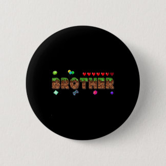 Bóton Redondo 5.08cm Irmão Do Menino Do Aniversário Jogo De Pixel Corre