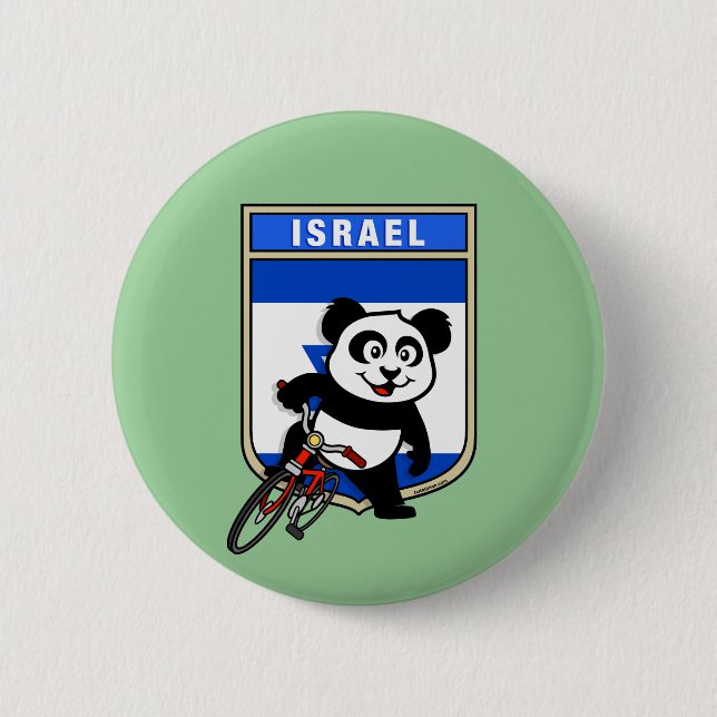 Bóton Redondo 5.08cm Israel ciclismo Panda (Frente)
