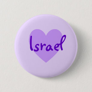 Bóton Redondo 5.08cm Israel em Roxo