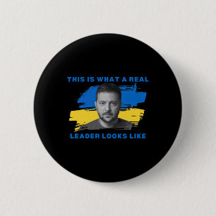 Bóton Redondo 5.08cm Isto É Como Um Verdadeiro Líder Se Parece Zelensky