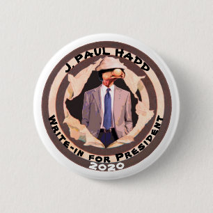 Bóton Redondo 5.08cm J. Paul Hadd para o presidente 2020