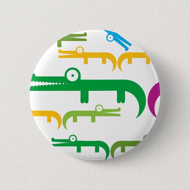 Bóton Redondo 5.08cm Jacaré (Frente)