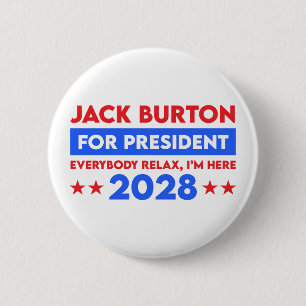 Bóton Redondo 5.08cm Jack Burton Para Presidente 2028