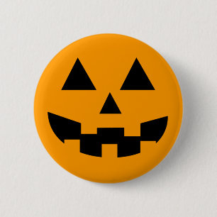 Bóton Redondo 5.08cm JackOLantern, Botão Clássico
