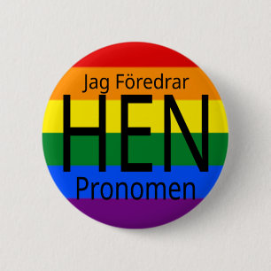 Bóton Redondo 5.08cm Jag föredrar hen pronomen pride - knapp