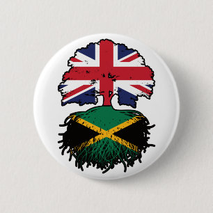 Bóton Redondo 5.08cm Jamaica Jamaican UK Tree Roots Flag