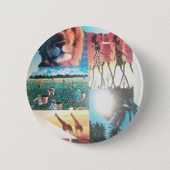 Bóton Redondo 5.08cm Jambo Kenya Hakuna Matata (Frente)