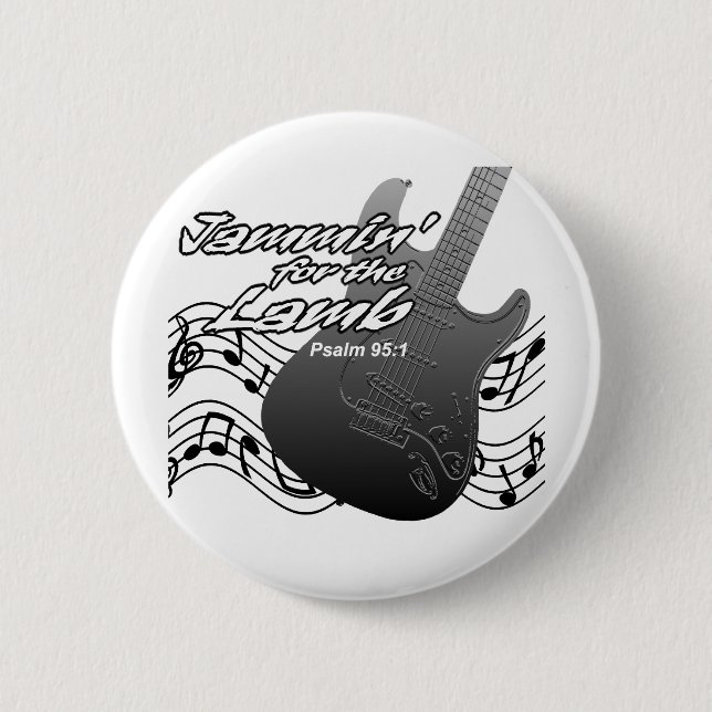 Bóton Redondo 5.08cm Jammin para o cordeiro (Frente)
