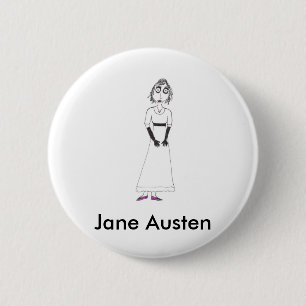 Bóton Redondo 5.08cm Jane Austen assustador