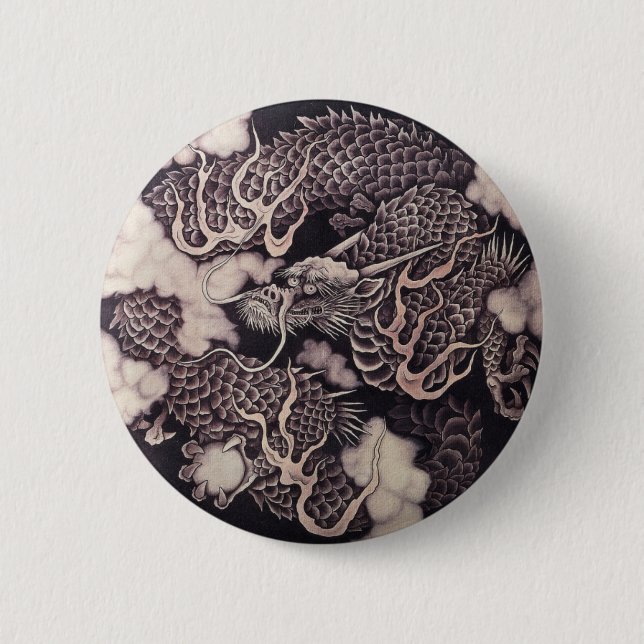 BÓTON REDONDO 5.08CM JAPAN DRAGON (Frente)