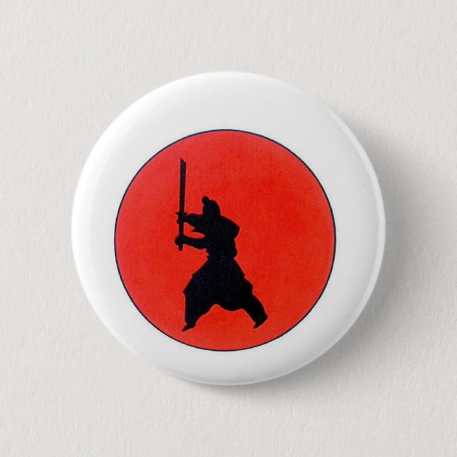 Bóton Redondo 5.08cm Japonês Bushido Way Of Warrior (Frente)