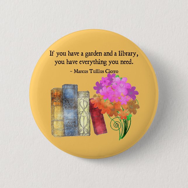BÓTON REDONDO 5.08CM JARDIM & BIBLIOTECA (Frente)