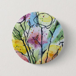 Bóton Redondo 5.08cm jardim de flores