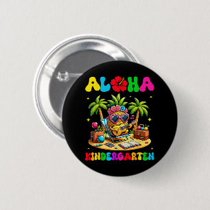 Bóton Redondo 5.08cm Jardim de Infância Aloha Abacaxi Havaí Volta às Au